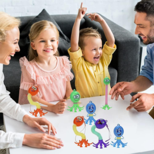 1buc. Caracatiță Extensibilă Amuzantă, cu Cap Detașabil