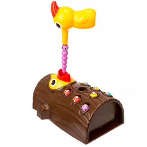 Joc Interactiv de Prindere a Viermișorilor cu Ciocănitoare Magnetică 