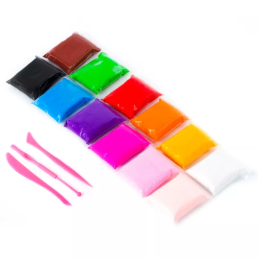 Set Creativ de Plastilină Ușoară – 12 Culori Asortate + Accesorii Modelaj