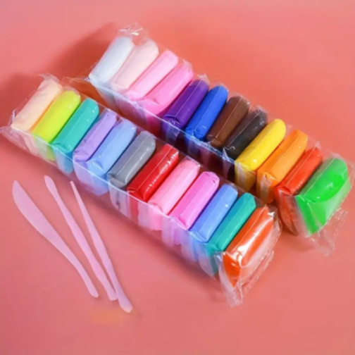 Set Creativ de Plastilină Ușoară – 12 Culori Asortate + Accesorii Modelaj