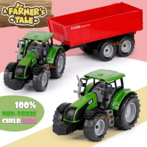 Tractor Fermă cu Remorcă Mare (culoare aleatorie) 