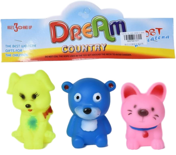 Set 3 Animăluțe de Baie cu Piuitoare