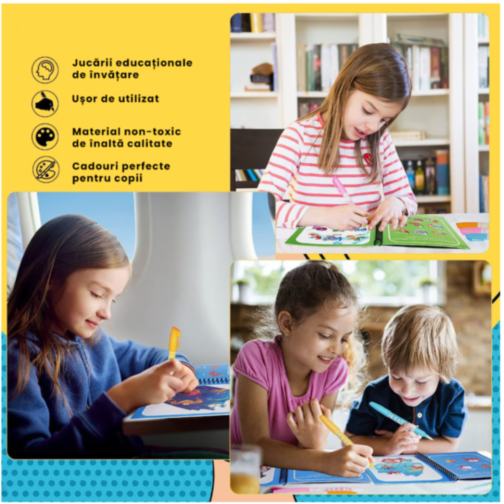 Carte de desen reutilizabilă cu apă - Tema spațială