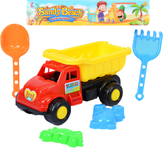 Camion cu 4 Accesorii de Nisip, 34cm 
