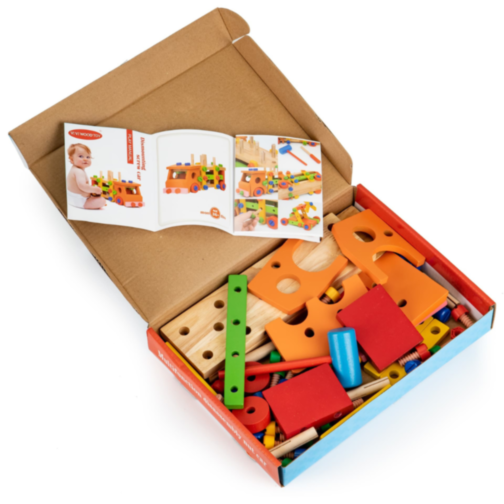 Camion Multifuncțional din Lemn cu Unelte pentru Construcție