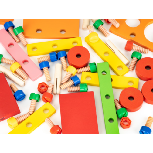 Camion Multifuncțional din Lemn cu Unelte pentru Construcție