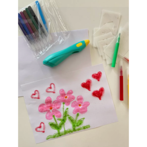 Set de Graffiti Electric pentru Copii - Kit Creativ cu 12 Markere