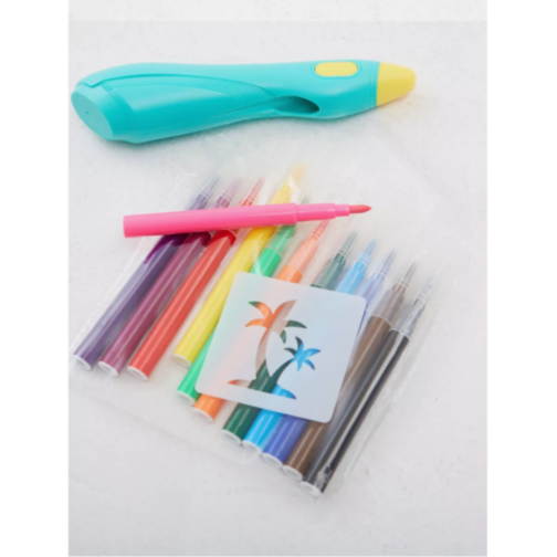 Set de Graffiti Electric pentru Copii - Kit Creativ cu 12 Markere