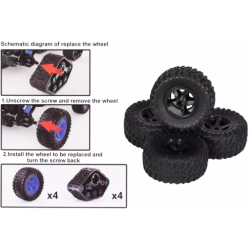 Mașină de Teren Telecomandată cu Roți Interschimbabile - Performanță Off-Road