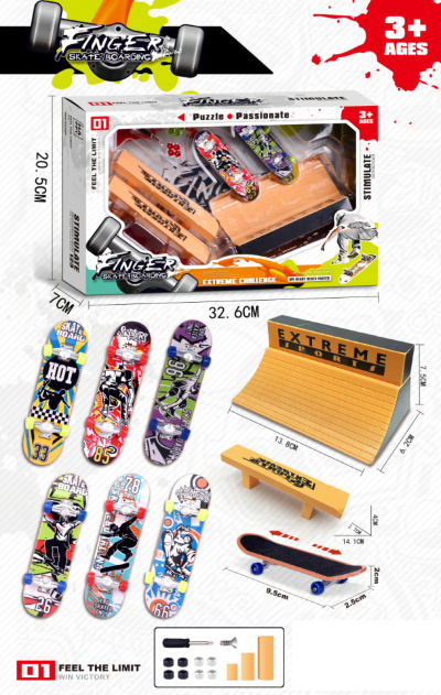 Skateboarduri pentru Degete cu Rampe și Piese Interchangeabile | image