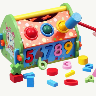 Căsuță interactivă educativă cu ciocan și forme geometrice | image