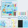 Set Creativ Montessori - Cărți de Colorat și Răzuire – Tematică Viața Marină