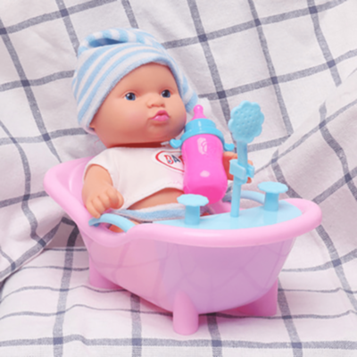 Păpușă Bebeluș cu Cadă Roz și Biberon (model aleatoriu) | image