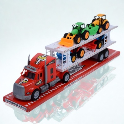 Camion Transportor cu 4 Tractoare și Utilaje (culoare aleatorie) | image