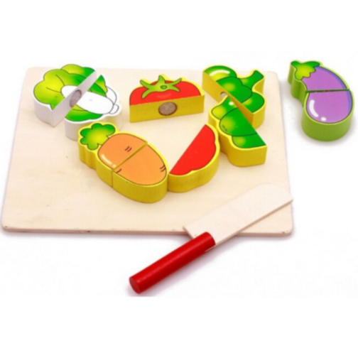 Set de Legume din Lemn pentru Tăiat