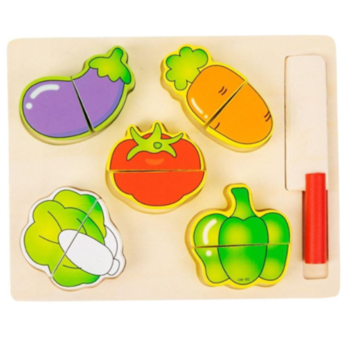 Set de Legume din Lemn pentru Tăiat