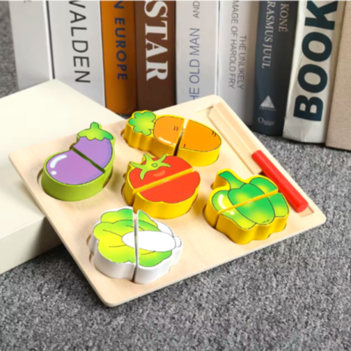 Set de Legume din Lemn pentru Tăiat