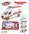 Ambulanță cu Sunete și Lumini, Pat de Urgență, Ușile se Deschid