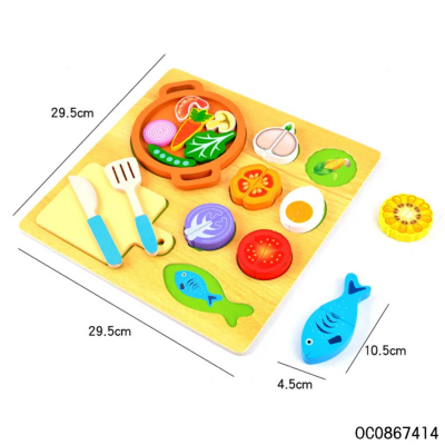 Set magnetic de gătit cu legume și pește | image