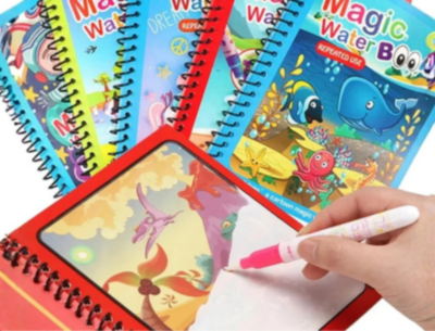 1buc. Carte Magică de Colorat Reutilizabilă cu Apă (model aleatoriu) | image