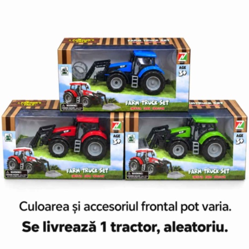 Tractor de jucărie cu inerție și braț mobil