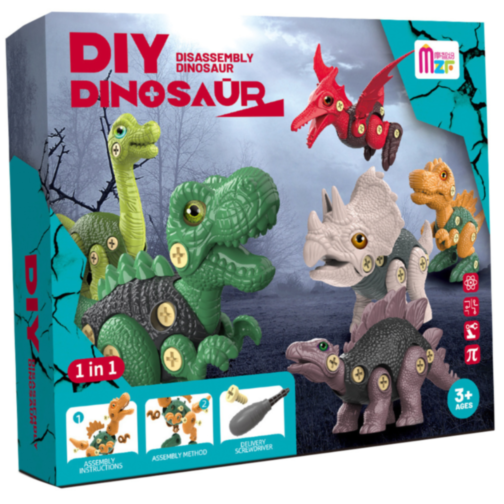 Dinozaur de Asamblat DIY cu Șurubelniță | Jucărie Educativă pentru Copii