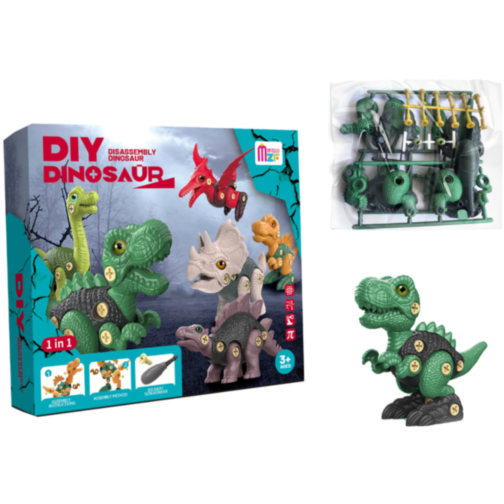 Dinozaur de Asamblat DIY cu Șurubelniță | Jucărie Educativă pentru Copii