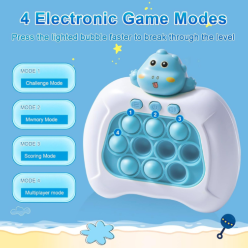 Pop It Electronic - Lumini, Joc de Viteză și Memorie (culoare aleatorie)