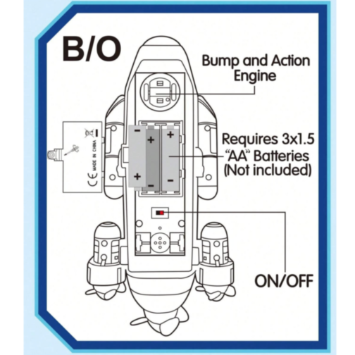 Submarin Explorator cu Lumini, Sunete și Mișcare Interactivă
