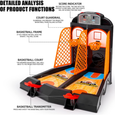 Joc de Baschet pentru Copii cu Lansator și Scor – Competiție Interactivă 1 vs 1 | image