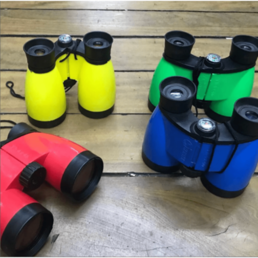 Binoclu Colorat pentru Copii cu Busolă Decorativă (culoare aleatorie)