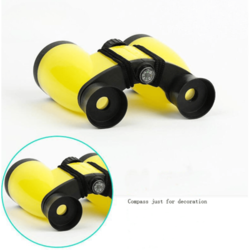 Binoclu Colorat pentru Copii cu Busolă Decorativă (culoare aleatorie)