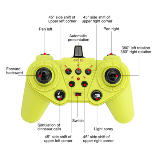 Mașină Stunt Dinozaur cu Abur și Sunete