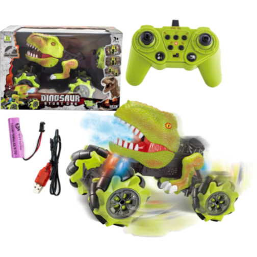 Mașină Stunt Dinozaur cu Abur și Sunete