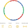 CERC HULA HOOP MULTICOLOR pentru copii cu segmente