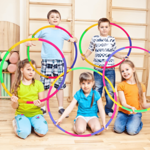 CERC HULA HOOP MULTICOLOR pentru copii cu segmente