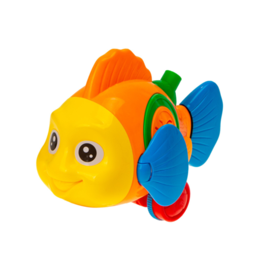 Peștișor Interactiv cu Mâner – Jucărie Colorată pentru Plimbări (culoare aleatorie)