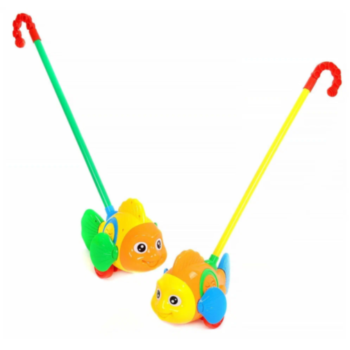 Peștișor Interactiv cu Mâner – Jucărie Colorată pentru Plimbări (culoare aleatorie)