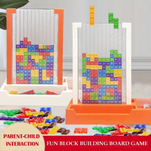 Joc de Construcție cu Blocuri Colorate Tetris Puzzle