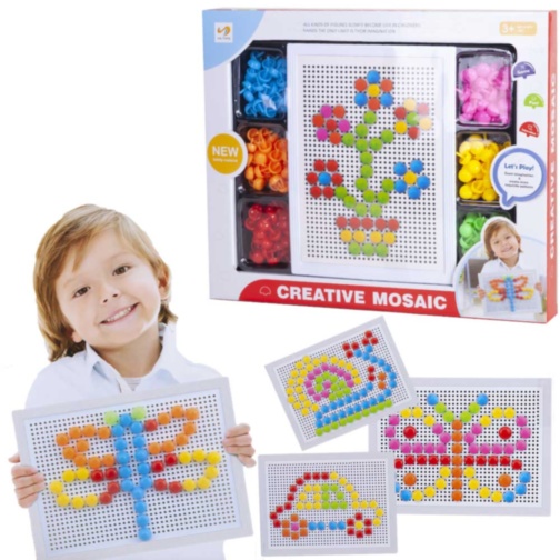 Mozaic cu Pioneze Colorate, 300 detalii 