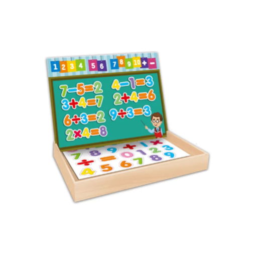Tablă magnetică educativă 2 în 1 pentru copii