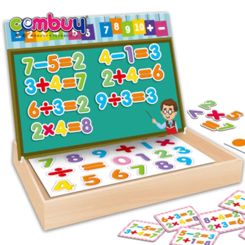 Tablă magnetică educativă 2 în 1 pentru copii