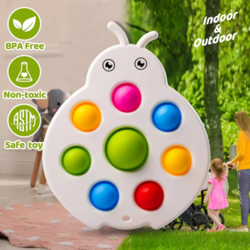Jucărie Tip Pop It pentru Bebeluși - Buburuză cu Bule Colorate