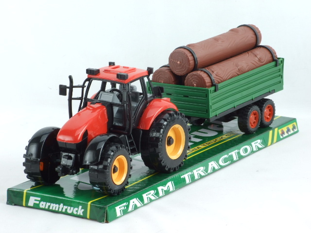Tractor cu Remorcă cu Lemne, 43cm