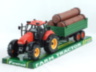 Tractor cu Remorcă cu Lemne, 43cm