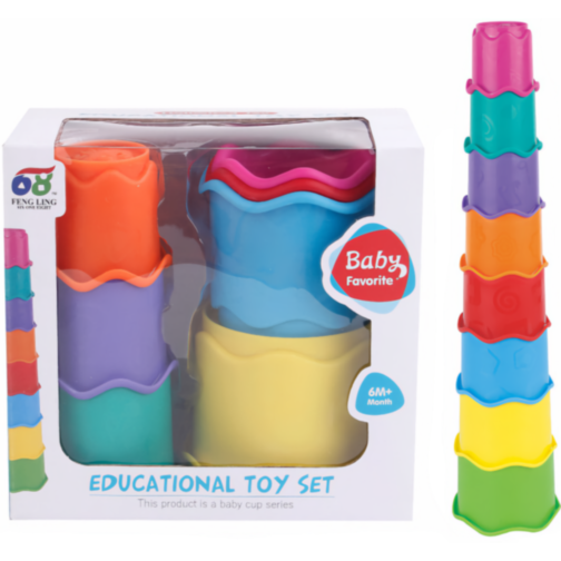 Set de Pahare Stivuibile Educaționale - Baby Favorite