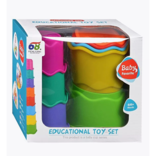 Set de Pahare Stivuibile Educaționale - Baby Favorite