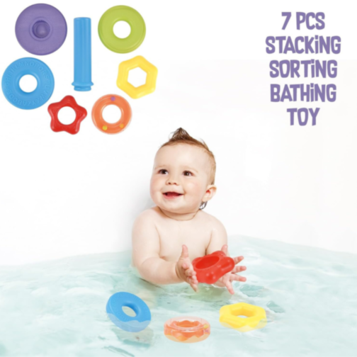 Piramidă cu inele colorate și texturi combinate