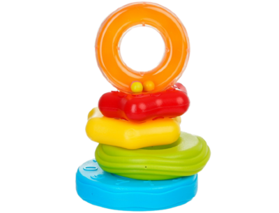 Piramidă cu inele colorate și texturi combinate | image