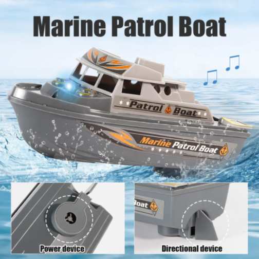 Barcă de Patrulă Marină cu Lumini și Sunete
